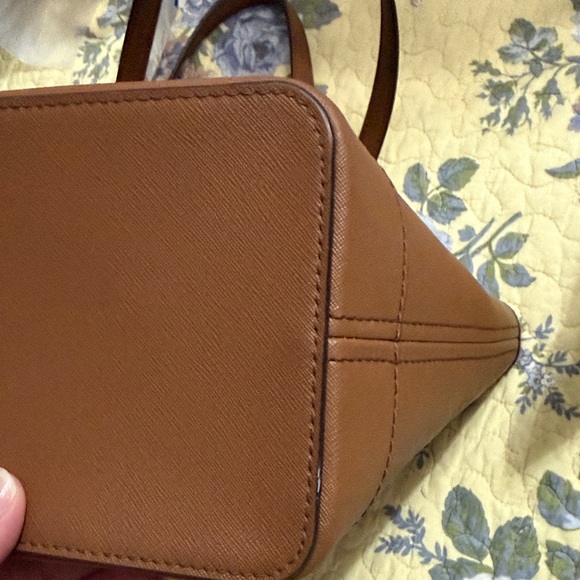 Michael Kors Tan Tote with Pink Scarf Accent - Picture 11 of 13